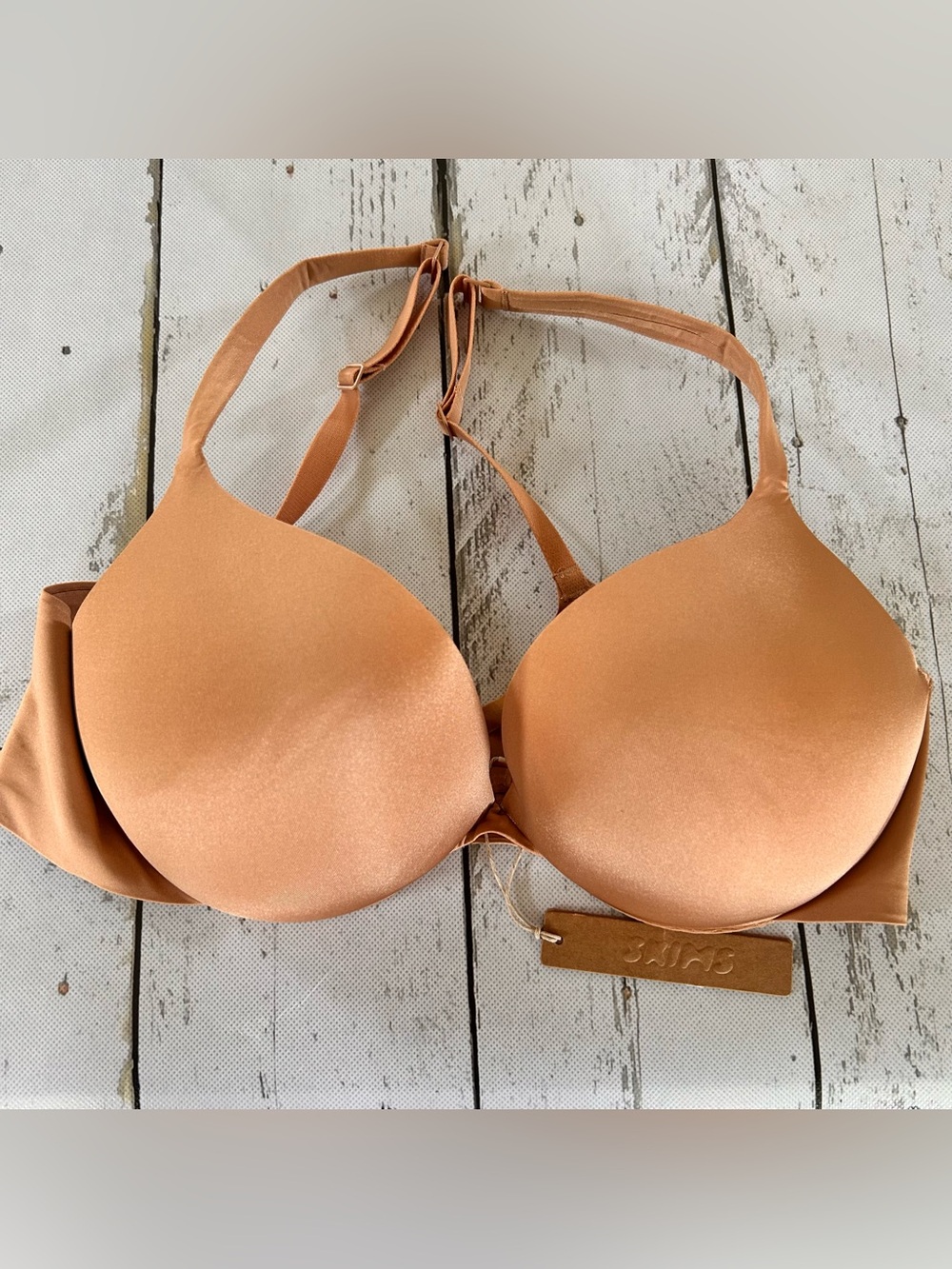 SKIMS 36C Ultimate Push Up Plunge Bra - Ochre - NWT